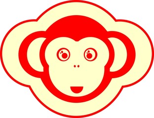 monkey icon 2016 new year sign