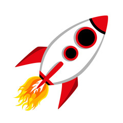 Comic Rocket Ship
