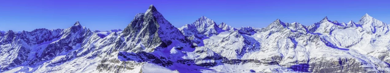 Crédence de cuisine en verre imprimé Cervin Alpes suisses - Matterhorn, Suisse, panorama