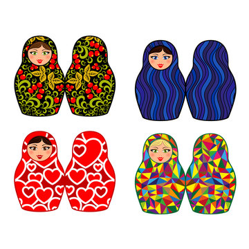 Russian dolls - matryoshka, set

