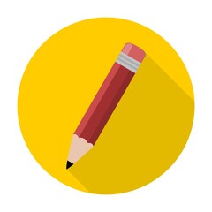 Compose icon, pencil with long shadow