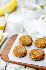 oats pumpkin and sunflower seeds banana cookies. gluten-free