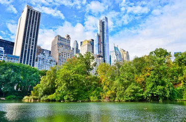 Cercles muraux New York View of Central Park in New York City in autumn
