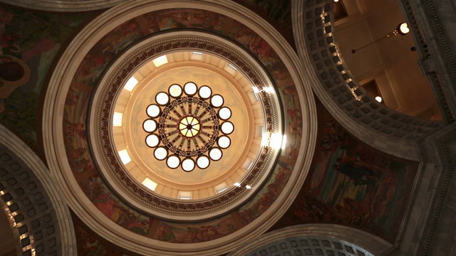 Utah State Capital inside dome looking up HD 4719