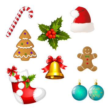 Collection of Christams  icon - cliparts 