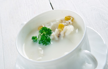Thick smoked-haddock chowder
