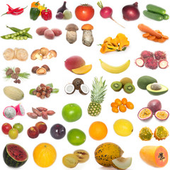 set of fruits and vegetables