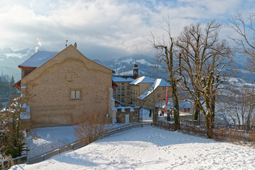 Architecture of the town of Gruyeres