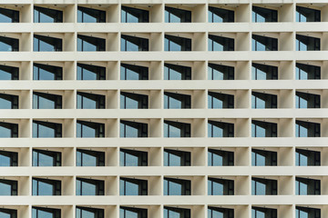 Multiple windows pattern on a office building