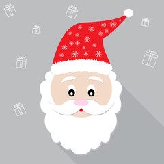 Santa flat design icon