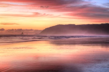 Papier Peint photo Lavable Mer / coucher de soleil Cannon Beach Sunset