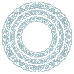Ornamental colorful round floral ethnicity lace pattern, mosaic