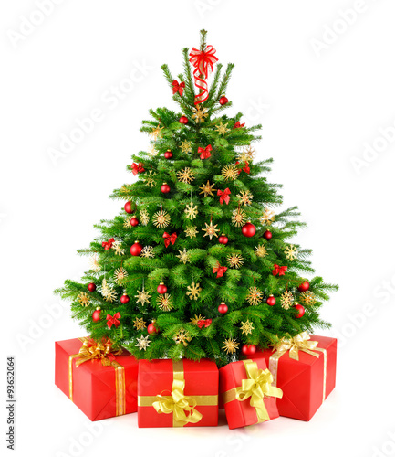 quot weihnachtsbaum mit strohsternen und geschenken quot weihnachtsbaum mit strohsternen und geschenken