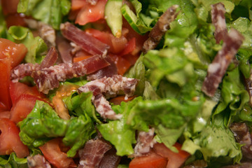 Salad with sausages
