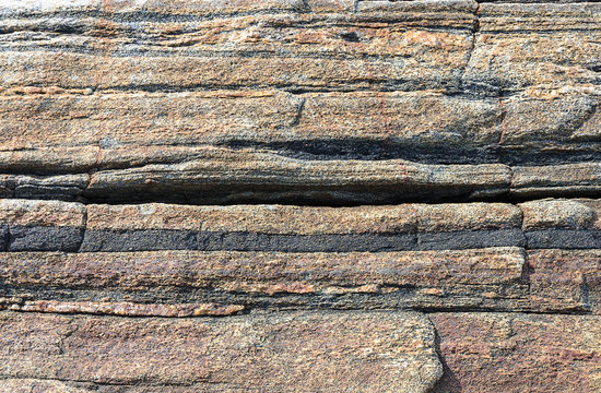 Texture of layered rock