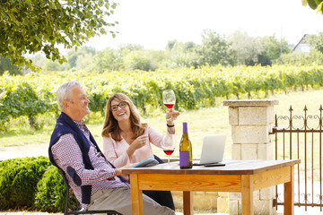 Working at winery