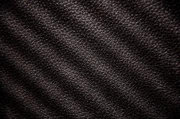 Fototapeta na wymiar Black modern waves of leather