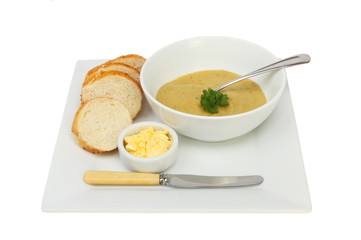 Soup and bread