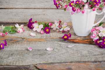 Still life of apple blossom flowers