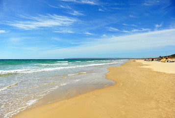 Fototapeta na wymiar Playa de Zahara de los Atunes, Cádiz, España