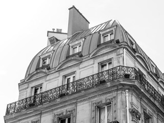 PARIS, FRANCE, on AUGUST 28, 2015. Architectural details of typical buildings