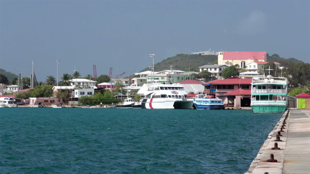 St Thomas USVI ferry sea plane port marina HD 0818