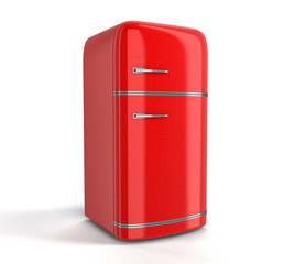 Retro refrigerator. Image with clipping path