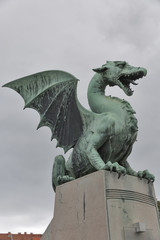 Dragon bridge in Ljubljana, Slovenia