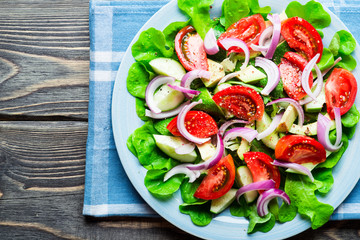 Salad with fresh vegetables