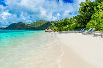 Beautiful beach, Island Praslin - Seychelles