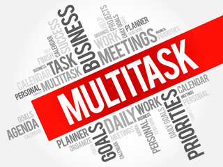 Multitask word cloud business concept