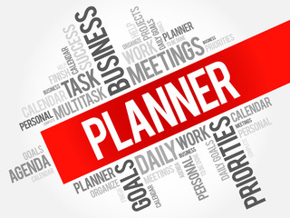 Planner word cloud business concept