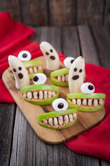 Scary halloween food edible monsters healthy celebration party