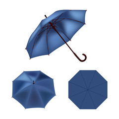 Blue umbrella vector isolated