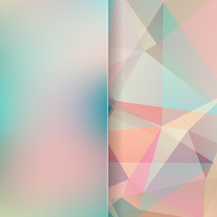 abstract background consisting of pastel green, pink triangles 