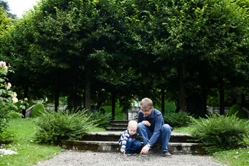 Father with his 4 years old son.