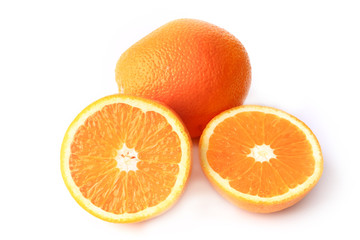 Fototapeta na wymiar sliced orange isolated on white background