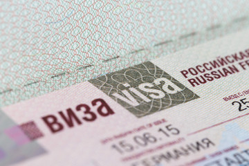 Reisepass mit Visum in die Russische Föderation
