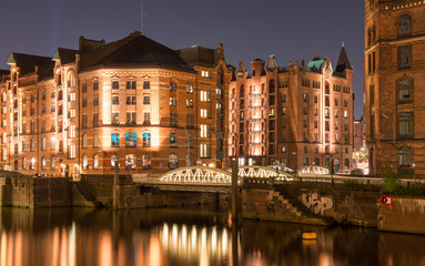 Fototapeta na wymiar Famous Speicherstadt, Hamburg