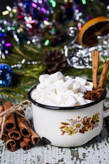 hot chocolate with marshmallows
