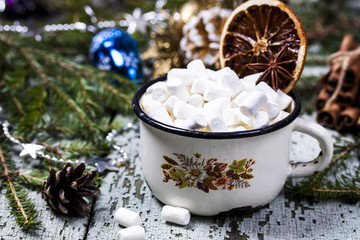 hot chocolate with marshmallows