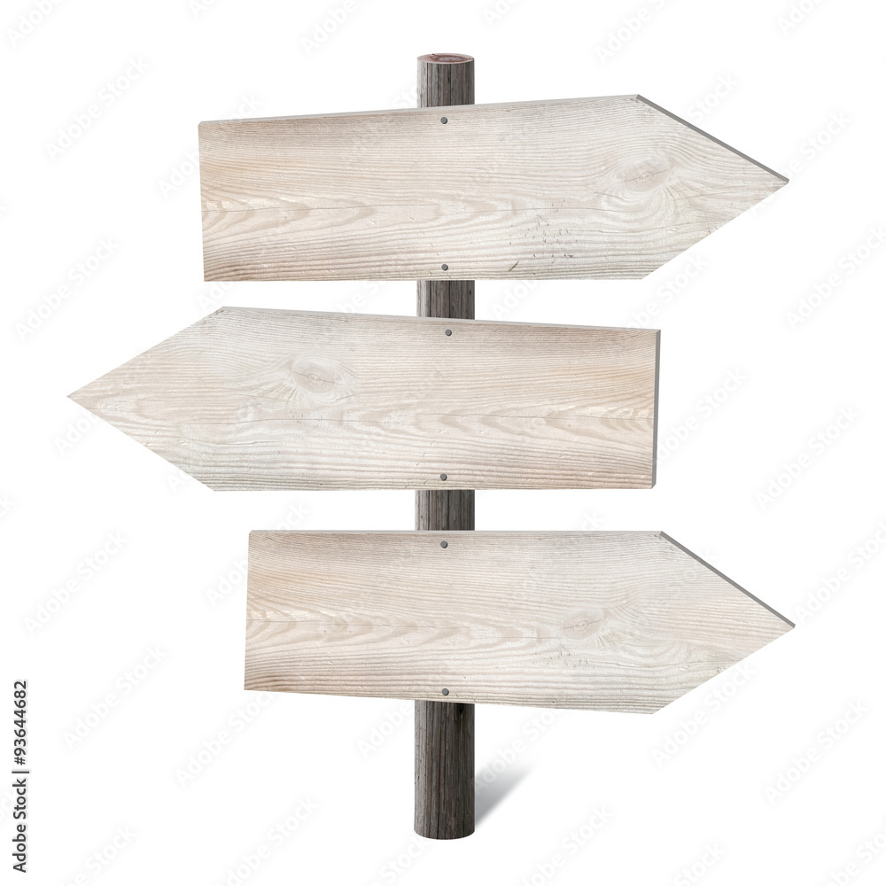 Canvas Prints Wooden signpost concept