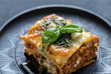 Lasagna with pesto