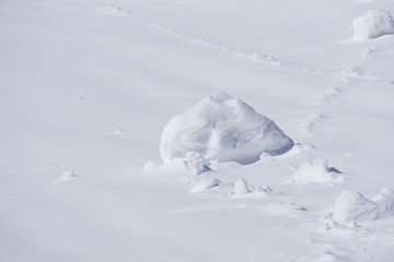 Obraz na płótnie Canvas clumps of snow, winter