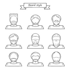 Beard style icons