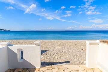 Entrance gate to Kokkari beach, Samos island, Greece