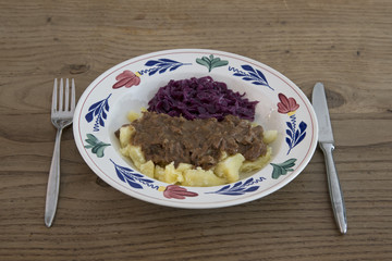 stew with meat and onions