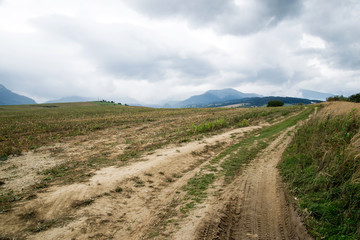 road to mountains, Tatras
