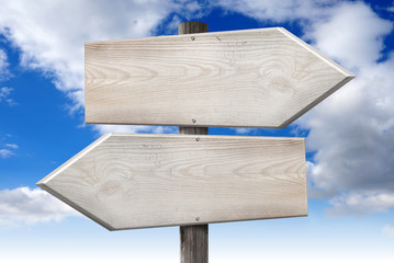 Wooden signpost concept