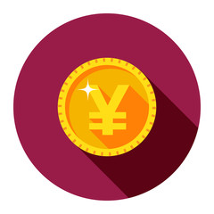 Obraz premium Vector gold coin. The flat style.